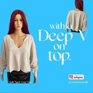 Split Neck Crop Top
BP.